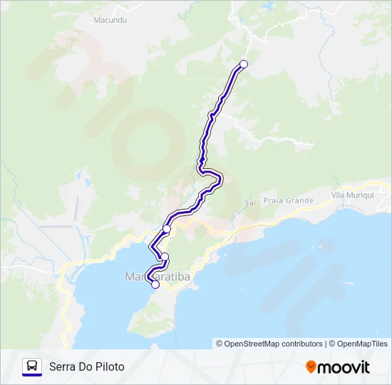 MANGARATIBA - SERRA DO PILOTO Bus Line Map
