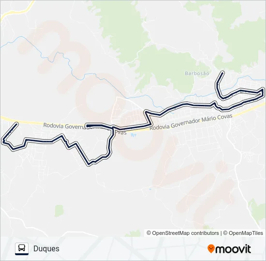 DUQUES - MINÉRIOS Bus Line Map
