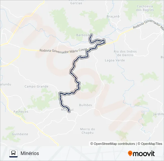 MINÉRIOS - MUTUAPIRA Bus Line Map