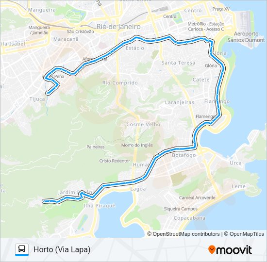 Mapa da linha 409 de ônibus