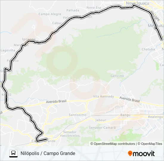 548P Bus Line Map