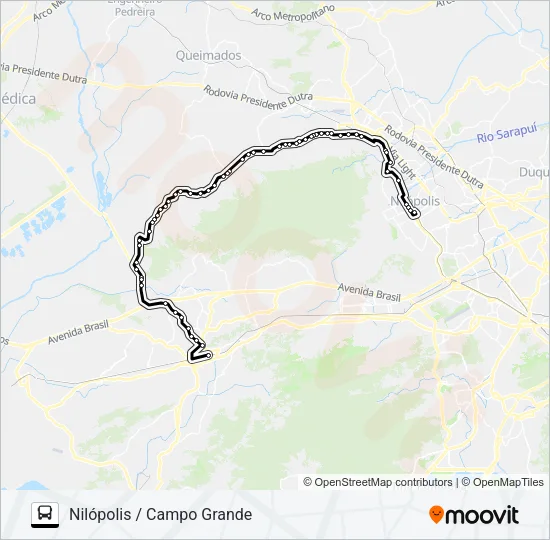 548P Bus Line Map