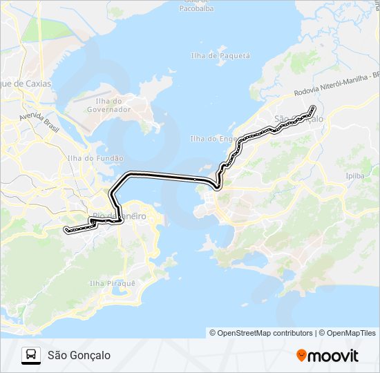 Mapa da linha 428 de ônibus