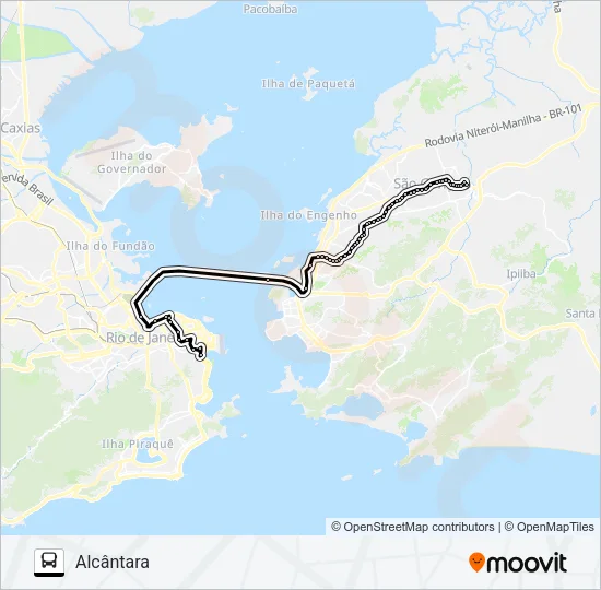 545 Bus Line Map