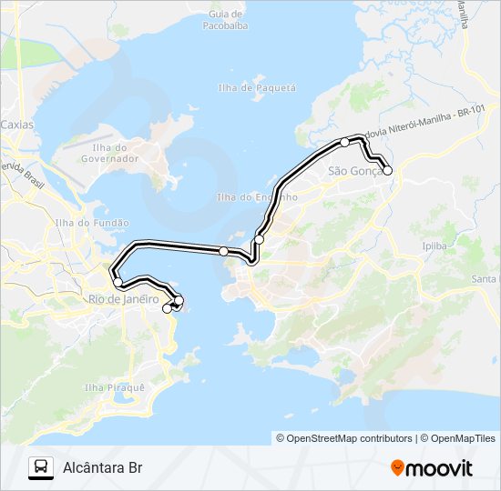 Mapa de 2545 de autobús