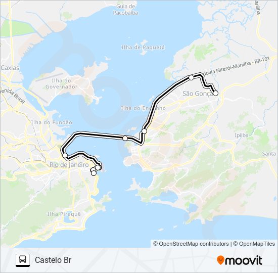 Mapa de 2545 de autobús