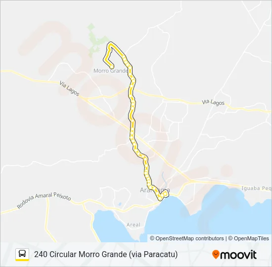240 CIRCULAR MORRO GRANDE (VIA PARACATU) Bus Line Map
