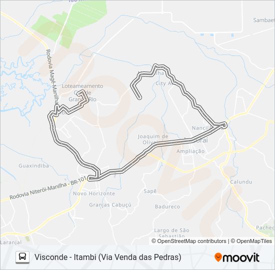 Mapa da linha 06 de ônibus