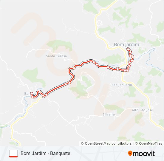 BOM JARDIM - BANQUETE bus Line Map