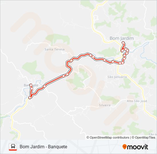 Mapa de BOM JARDIM - BANQUETE de autobús