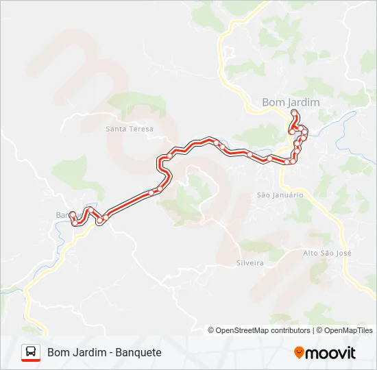 BOM JARDIM - BANQUETE Bus Line Map