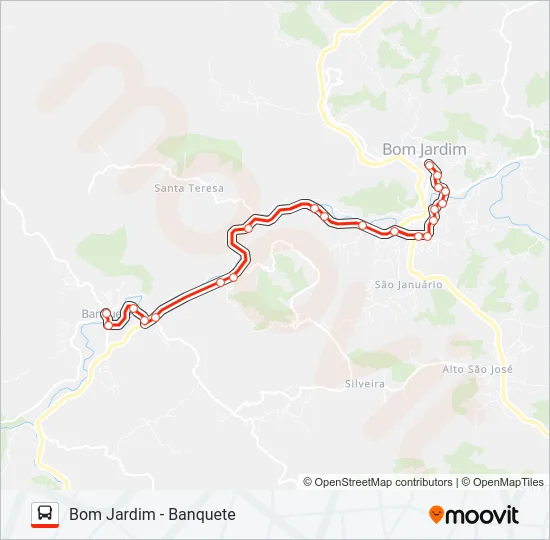 BOM JARDIM - BANQUETE Bus Line Map