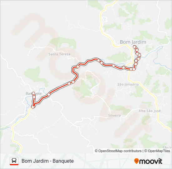 BOM JARDIM - BANQUETE Bus Line Map