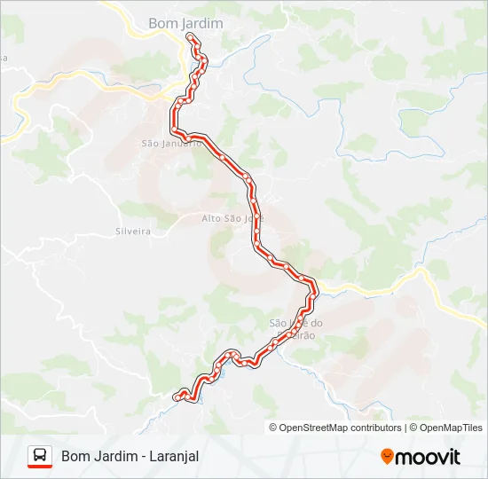 BOM JARDIM - LARANJAL Bus Line Map
