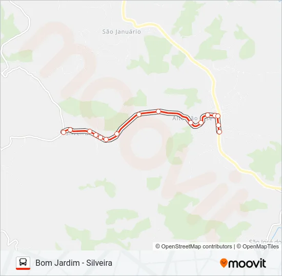 BOM JARDIM - SILVEIRA Bus Line Map