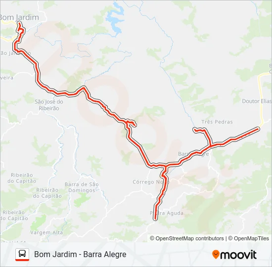 BOM JARDIM - BARRA ALEGRE Bus Line Map