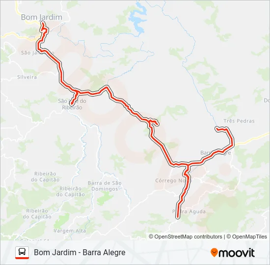 BOM JARDIM - BARRA ALEGRE Bus Line Map
