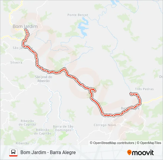 BOM JARDIM - BARRA ALEGRE Bus Line Map