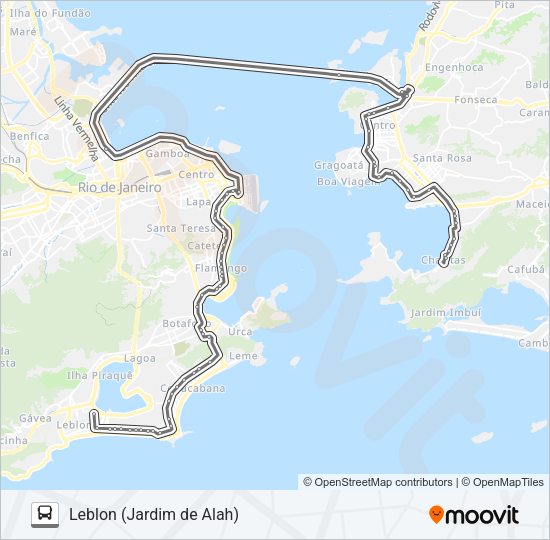 Mapa da linha 740D de ônibus