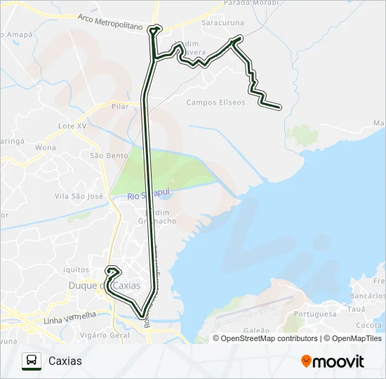 025A Bus Line Map