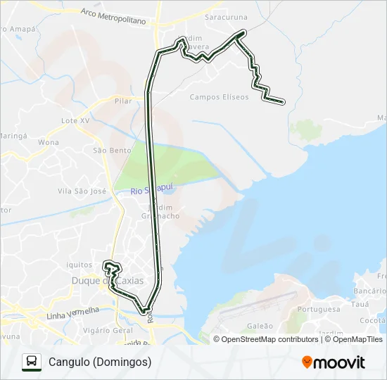 025A Bus Line Map