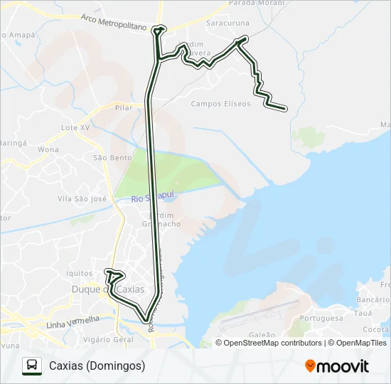 025A Bus Line Map