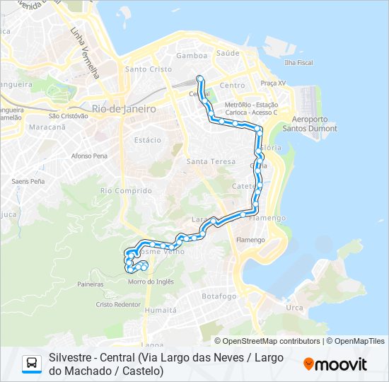 Mapa da linha 007SN de ônibus