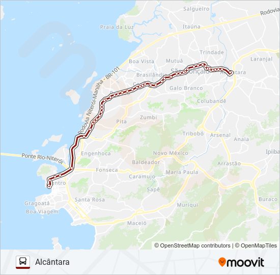 Mapa de 408 de autobús