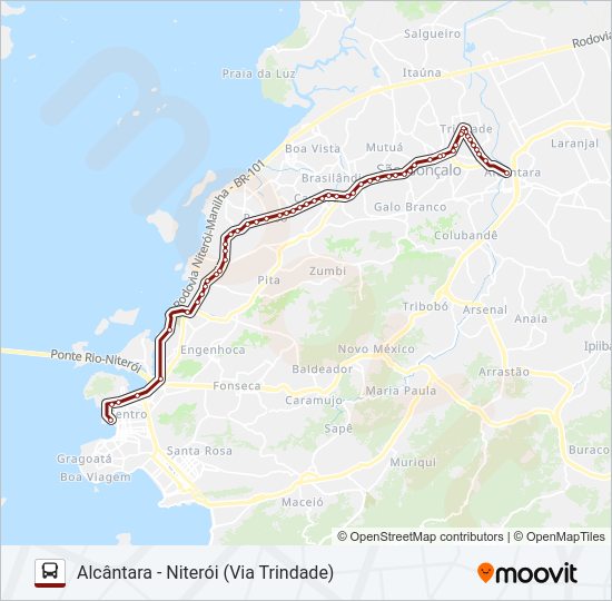 Mapa da linha 409 de ônibus