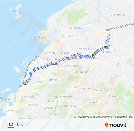 13B Bus Line Map