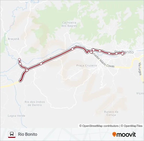 RIO BONITO - BASÍLIO Bus Line Map