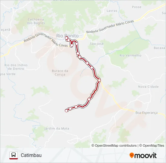 RIO BONITO - CATIMBAU Bus Line Map
