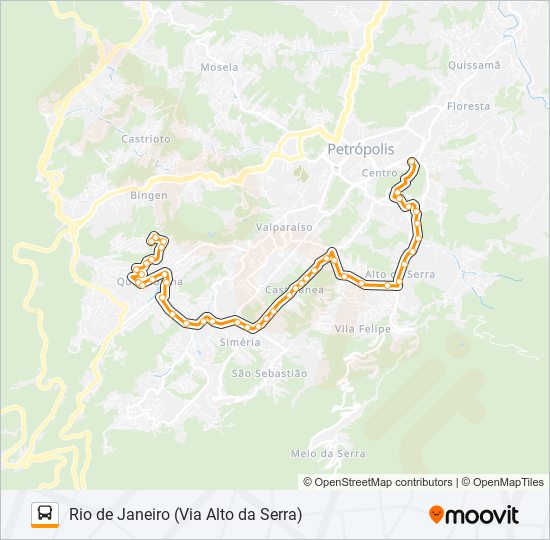 Mapa da linha 440 de ônibus