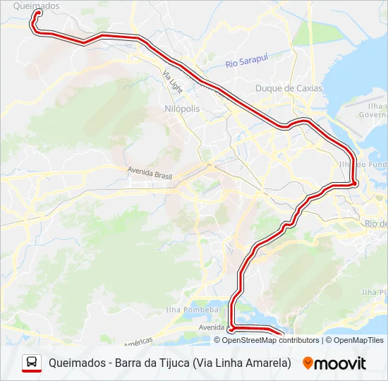 425T Bus Line Map