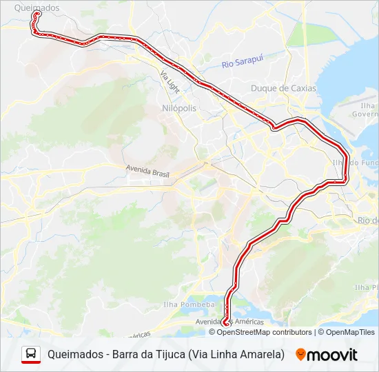 425T Bus Line Map