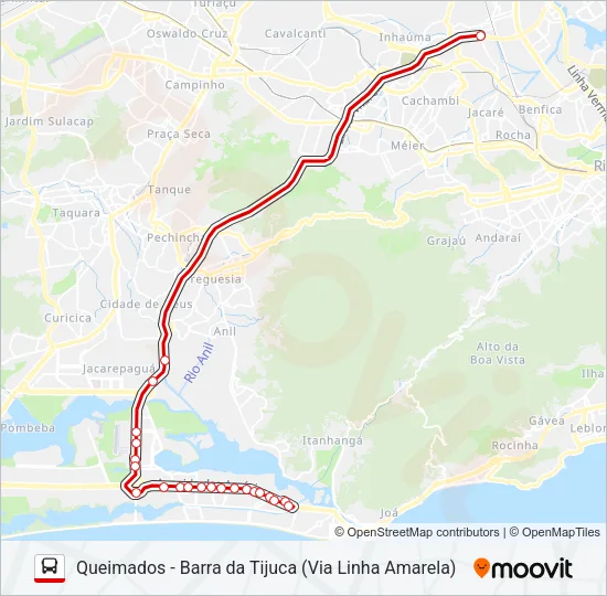 425T Bus Line Map