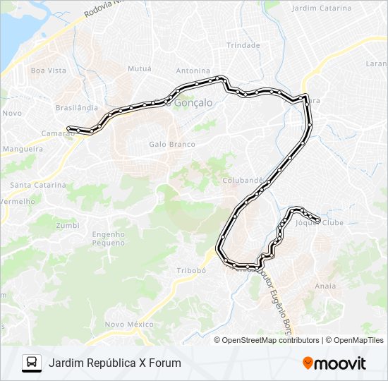 Mapa de 43 de autobús