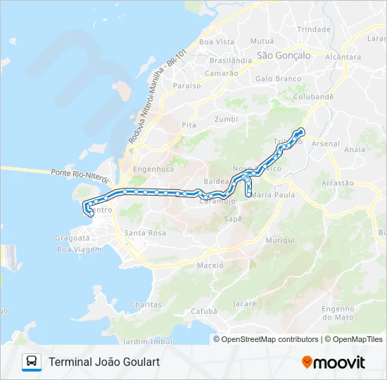 580M Bus Line Map
