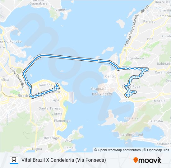 Mapa da linha 730D de ônibus