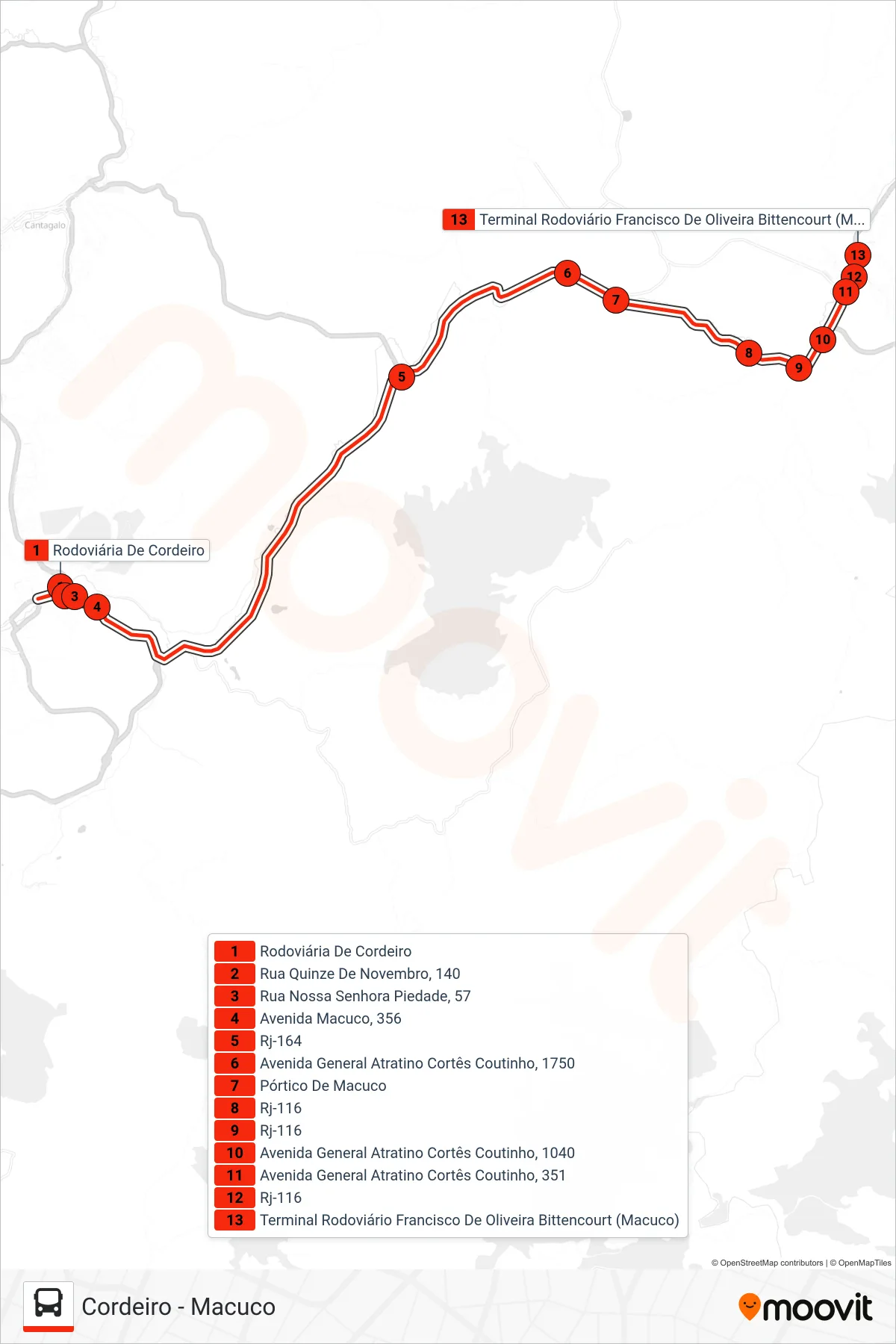 Rota e paradas da linha de ônibus S120 (Macuco) no mapa