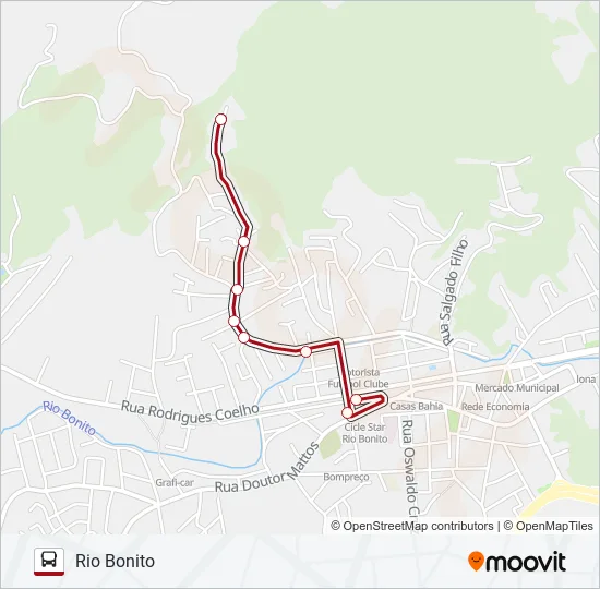 RIO BONITO - SERRA Bus Line Map