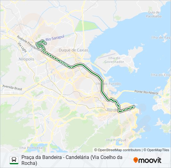 Mapa de 474B de autobús