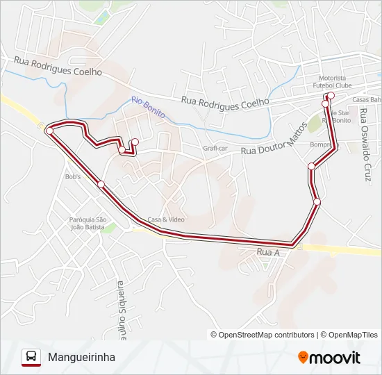 RIO BONITO - MANGUEIRINHA Bus Line Map