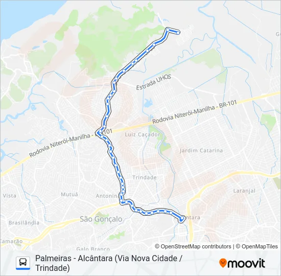 55 Bus Line Map