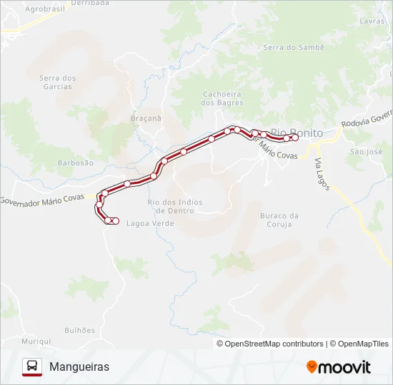 RIO BONITO - MANGUEIRAS Bus Line Map