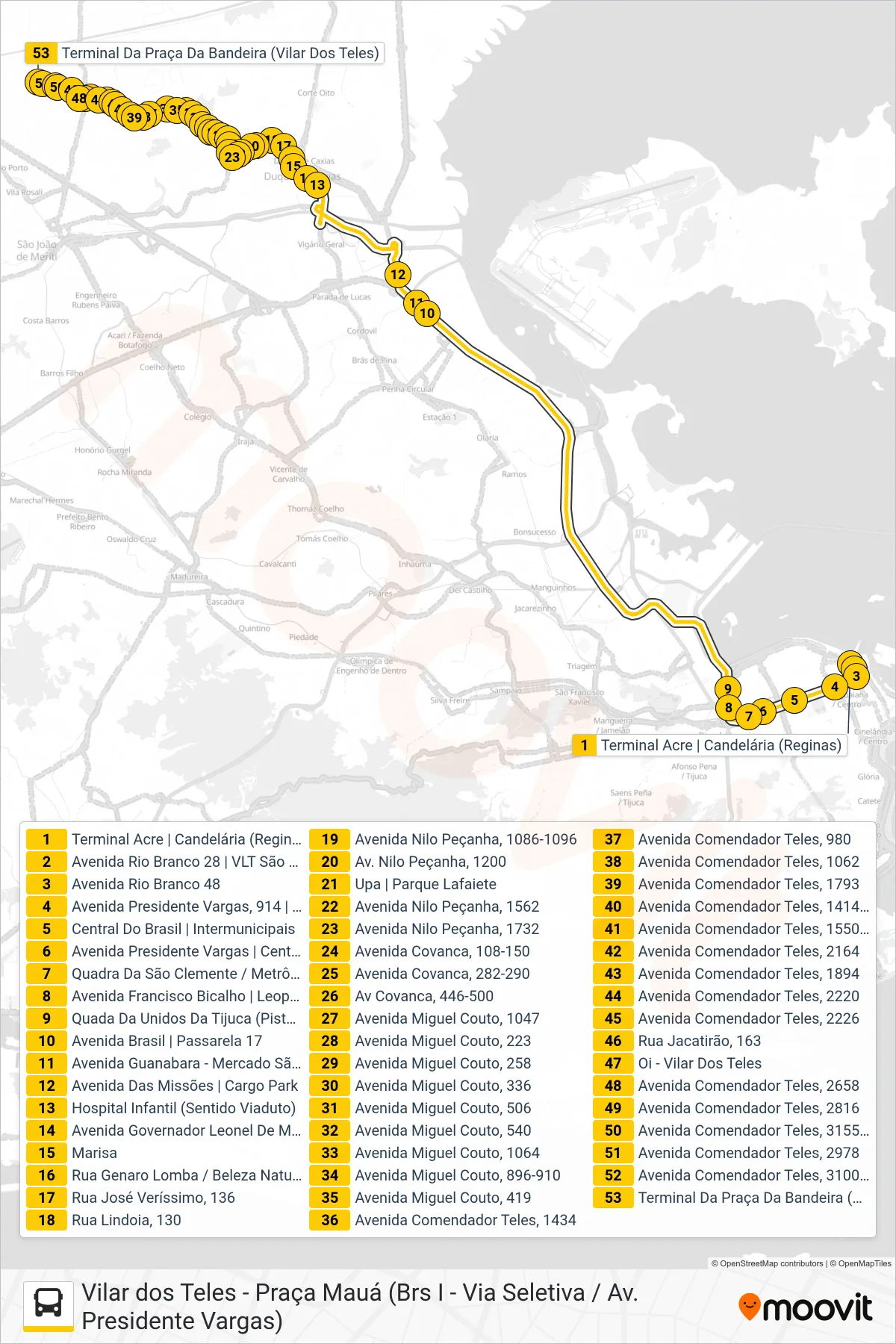2417C (EXECUTIVO) bus Line (Vilar Dos Teles) route and stops on a map