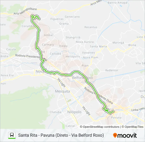 564 Bus Line Map