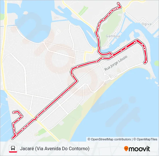 313 JACARÉ / GUARANI Bus Line Map