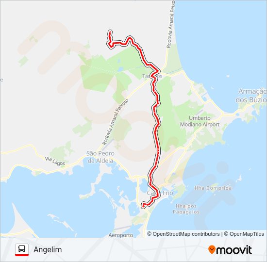 Mapa de 330 SÃO CRISTÓVÃO / ANGELIM de autobús