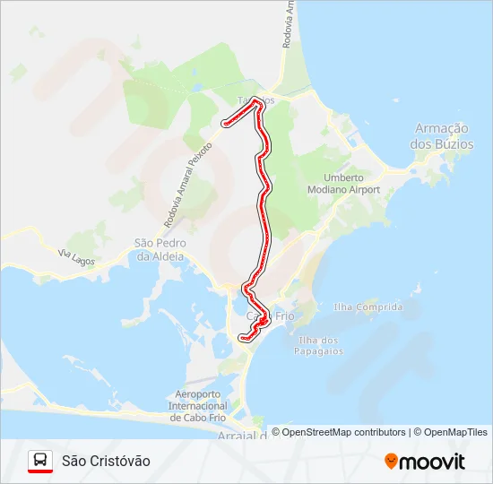 320 SÃO CRISTÓVÃO / BOTAFOGO Bus Line Map